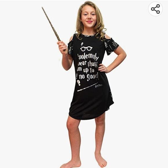 Harry Potter I Solemnly Swear Shoulder Cut Out Nightgown - Picture 1 of 4